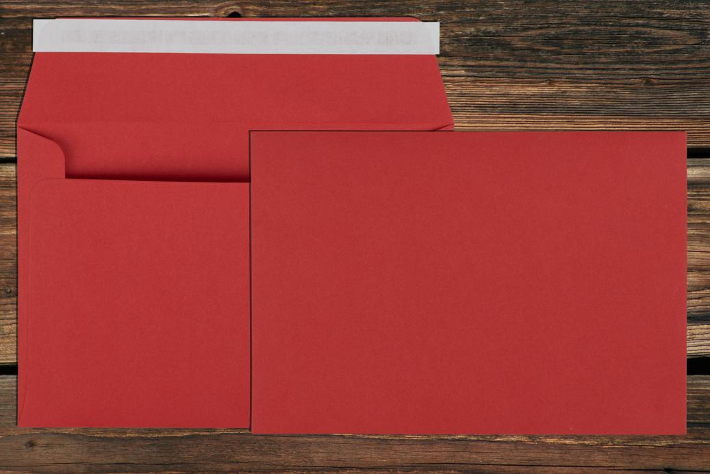 Briefhüllen C6 114x162 mm Haftklebend Rot 80 g/qm